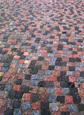 Old cobblestone pavement vertical clipart