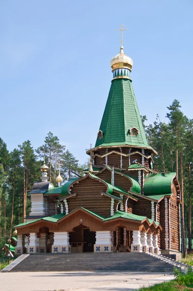 stock image Wooden orthodox church