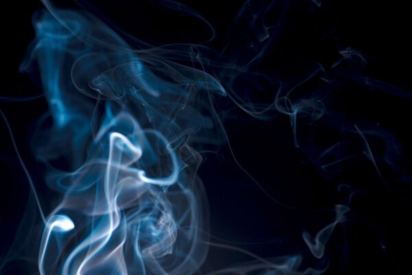 Incense smoke in the air with variation of a lot of colors
