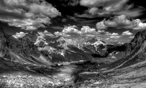 Stock image Black and white mountains