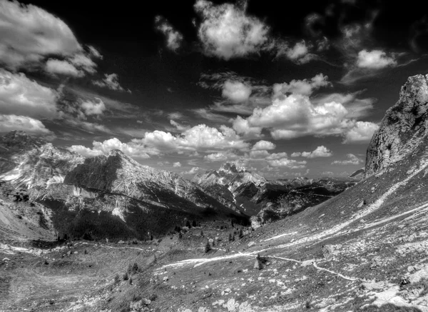 stock image Black and white mountains