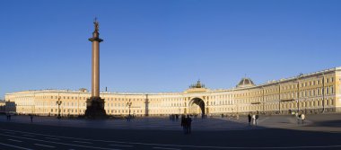 Dvorcovaya (Palace of Russian emperor) square in Sankt Peterburg clipart