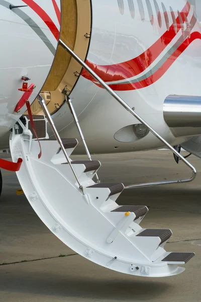 Civil airplane air-stairs — Stock Photo, Image