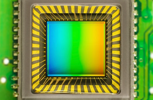 Sensor CCD em um cartão — Fotografia de Stock