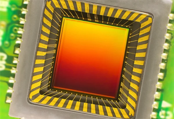 Sensor CCD em um cartão — Fotografia de Stock
