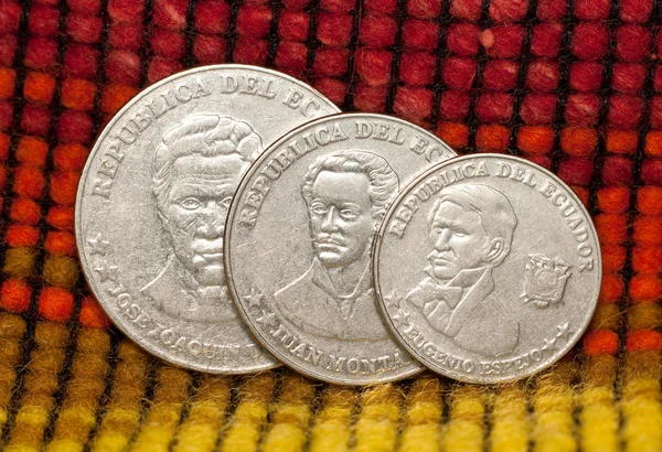 stock image Coins of republic of Ecuador