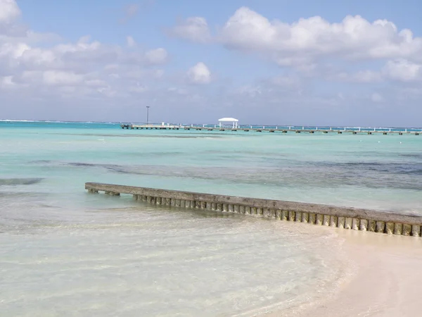 Όμορφη παραλία και ωκεανό του grand cayman — Φωτογραφία Αρχείου