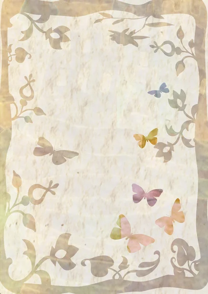 Kwiaty i motyle — Zdjęcie stockowe