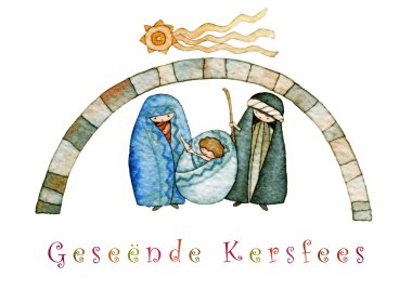 Merry Christmas in Afrikaans clipart