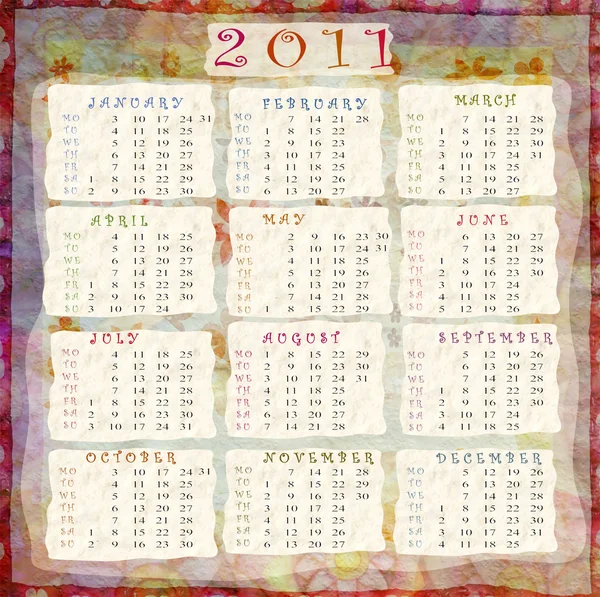 Kalender 2011 - Stock-foto