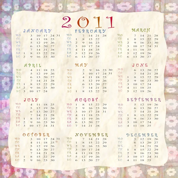Ημερολόγιο 2011 — Φωτογραφία Αρχείου