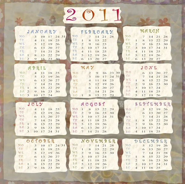 Calendar 2011 — Stock Photo, Image