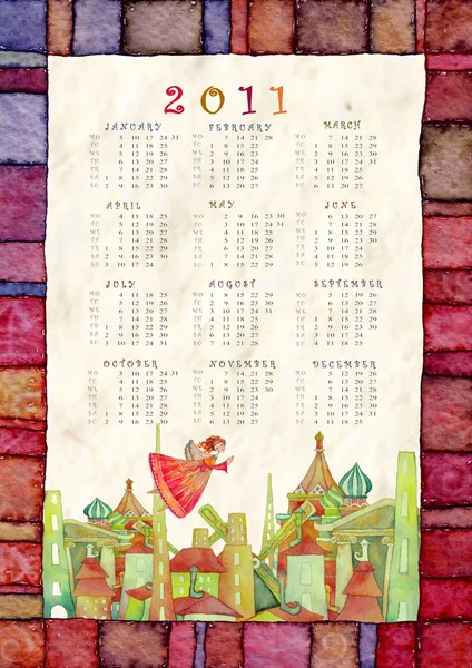 Pozadí Kalendáře 2011 — Stock fotografie