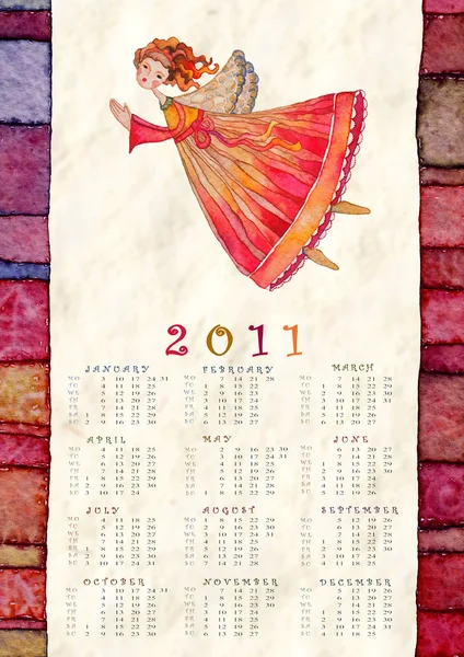 Contesto Con Calendario 2011 — Foto Stock