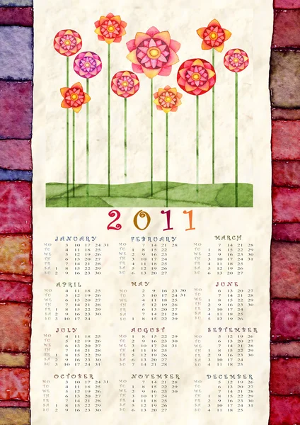 カレンダー 2011 年 — ストック写真