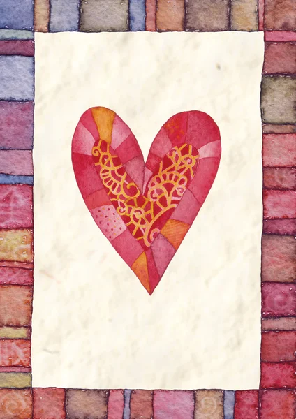 Akvarel Ilustrace Pro Den Svatého Valentýna — Stock fotografie