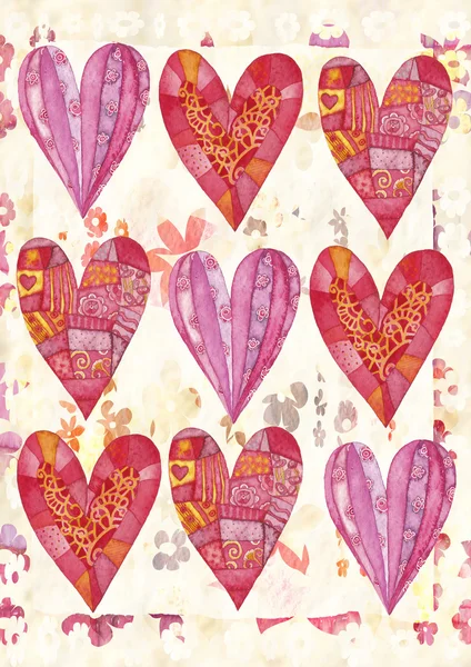 Coração, cartão de saudação para o Dia dos Namorados — Fotografia de Stock