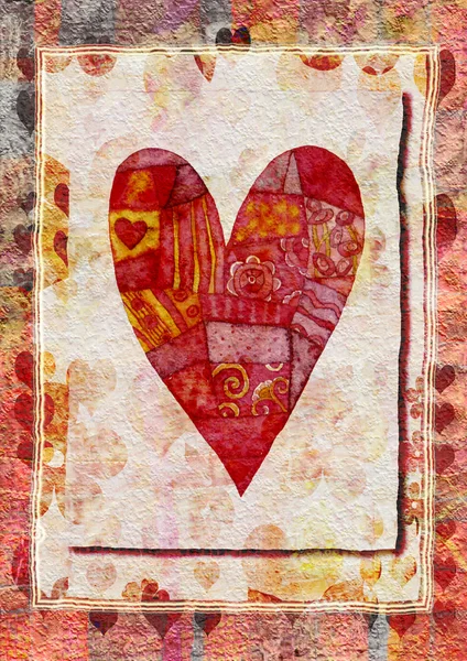 Hjärta, akvarell — Stockfoto