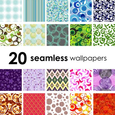 Seamless tile patterns clipart