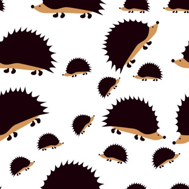 Cartoon hedgehog repetitions clipart