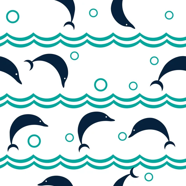 Dolphin repetitions — Stock Vector