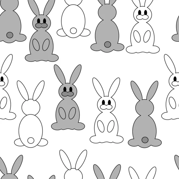 Dibujos animados repeticiones de conejo — Archivo Imágenes Vectoriales