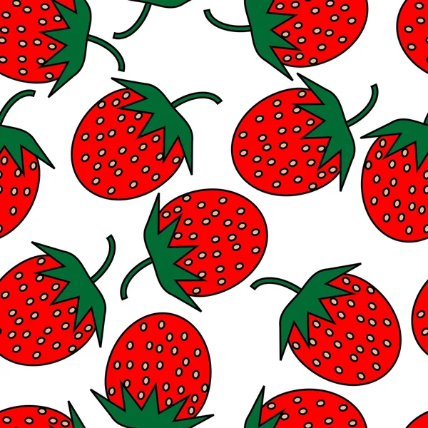 Strawberry repetition — Stock Vector