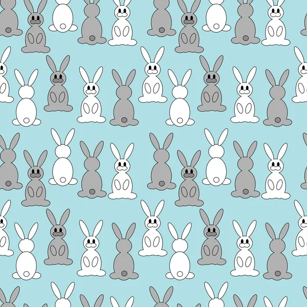 Cartoon rabbit repetitions — Stock Vector