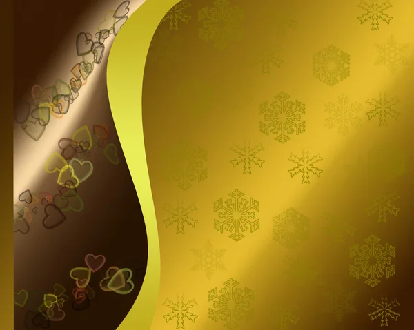 Vánoční pozadí zlatých a čokoládové barvy — Stockový vektor