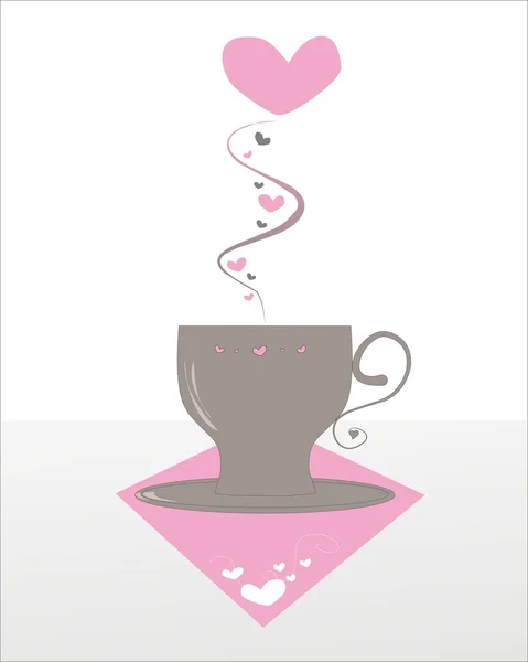 stock vector Cup with a love drink