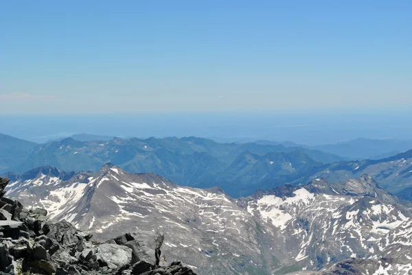 Od szczytu allalinhorn — Zdjęcie stockowe