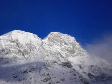 View of monte rosa in winter clipart