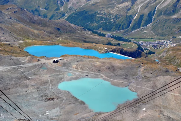 Petits Lacs Alpins Plateau Rosa — Photo