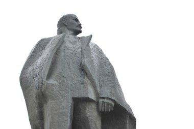 Lenin'in anıt, beyaz bir arka plan üzerinde izole