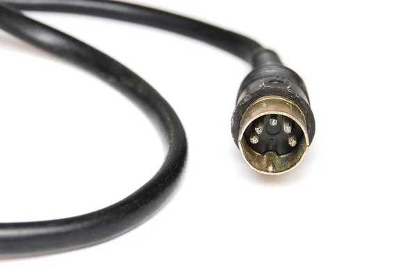 Kabel Antena Lama Terisolasi Pada Latar Belakang Putih — Stok Foto