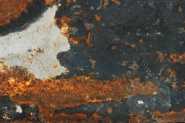 Старая Металлическая Пластина Пятнами Ржавчины — стоковое фото