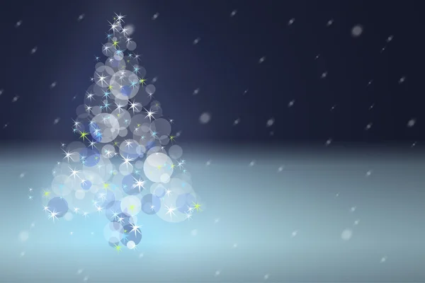 Christmas Fir Tree Executed Photoshop — Stock Photo, Image