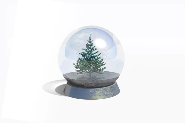 Magic Sphere Fir Isolated White Background — Stock Photo, Image
