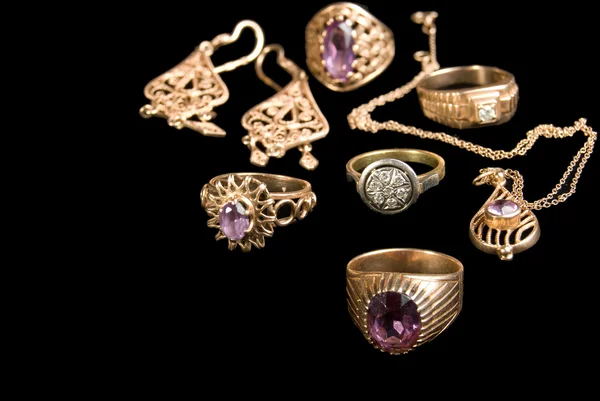 Złoty jewellerys — Zdjęcie stockowe