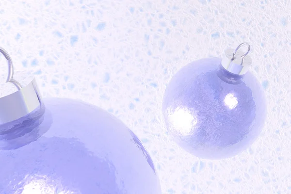 stock image Blue Christmas balls, are executing on the 3d-editor