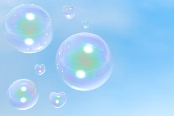 Iridescent Soap Bubbles Executed Editor — Stock Photo, Image