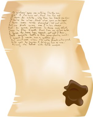 The brown vector manuscript with Shakespeare's sonnets clipart