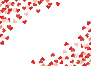 Many red hearts on a white background clipart
