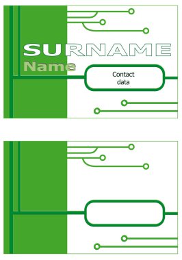 Visiting card of the IT expert clipart