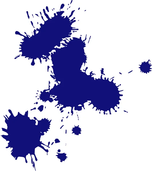 Tinta Vectorial Mancha Color Azul Oscuro — Vector de stock
