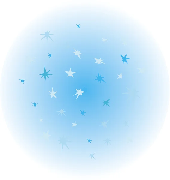 Étoiles Bleues Blanches Sur Fond Dégradé Bleu — Image vectorielle