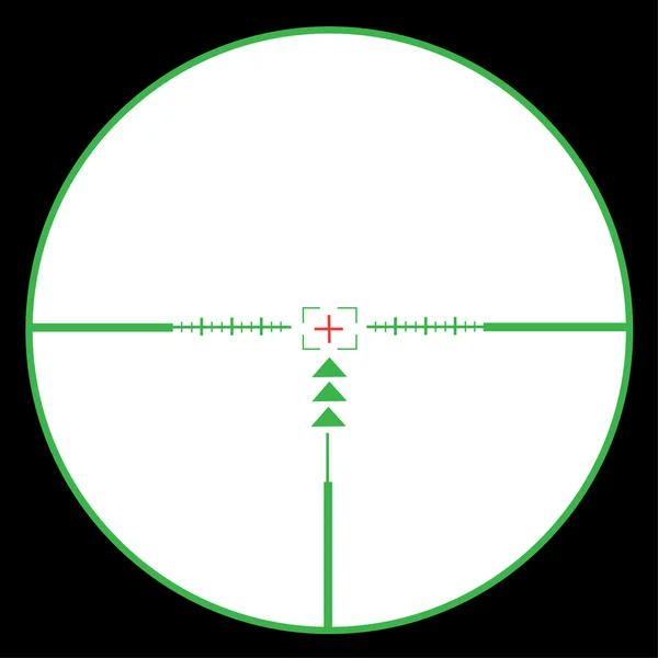 Vektor Zbraň Pohled Zelené Bílé Barvy — Stockový vektor