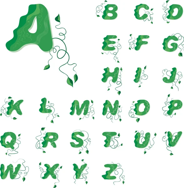 Lente alfabet — Stockvector