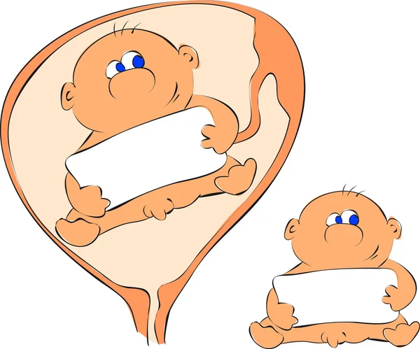 Nou-născut băiat — Vector de stoc
