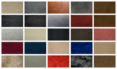 Collection of the fabric backgrounds for business cards 5x9 cm clipart